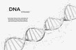 3d dna wireframe, medical innovation. Life gene science graphic, biology or chemistry, genetic abstract texture. Molecules chain. Evolution and mutation sign. Vector technology concept