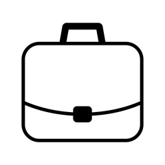 Poster - Business bag icon, briefcase vector icon. Suitcase, portfolio symbol, linear style pictogram isolated on white.