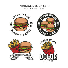 Wall Mural - vintage badges design illustration collection set