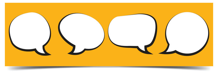 Sticker - talk bubble speech icons. cloud speech bubbles collection. talk and think vector set