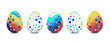 Vibrant color trendy Easter eggs