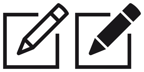 Aufkleber - ofvs325 outlinefilledvectorsign ofvs - pencil vector icon . edit sign . pen symbol . writing . isola