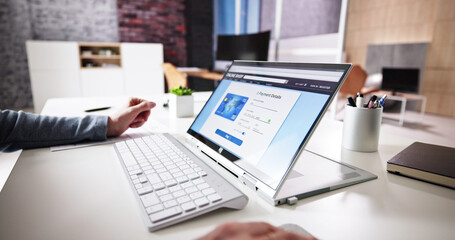 Aufkleber - Online Bank Ecommerce Money Transfer