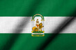 3D Flag of Andalusia waving