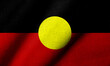 3D Flag of Australia (Aboriginal) waving