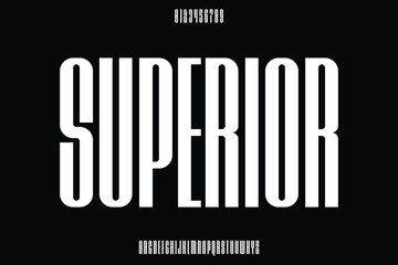 decorative condensed display font vector