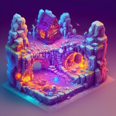 Discovering Isometric Art in a Hologram Desert City