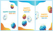 Social media mockups for Easter with Easter eggs 