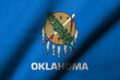 3D Flag of Oklahoma waving