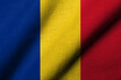 3D Flag of Romania waving