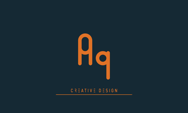 Alphabet letters Initials Monogram logo AQ , QA