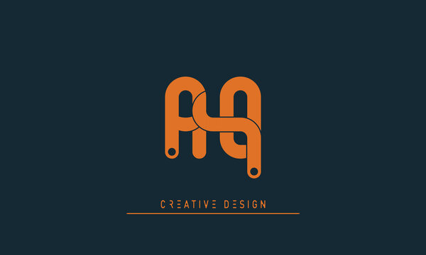 Alphabet letters Initials Monogram logo AQ , QA
