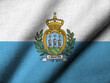 3D Flag of San Marino waving