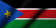 3D Flag of South Sudan waving