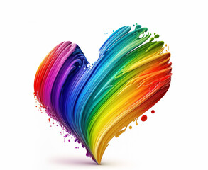 Poster - heart in rainbow colors