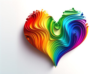 Wall Mural - heart in rainbow colors