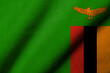 3D Flag of Zambia waving