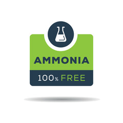 (Ammonia free) label sign, vector illustration.