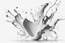 Milk Splash On White Background