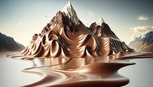 Melting Chocolate Mountain Generative AI