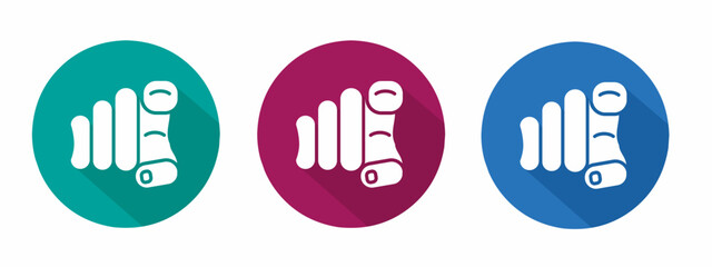 Leinwandbilder - Icon for pointing hand vector illustration in flat.