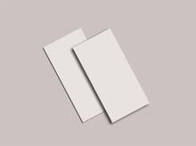 Bi Fold Brochure Dl Flyer Rack Card Blank Paper Mockup 