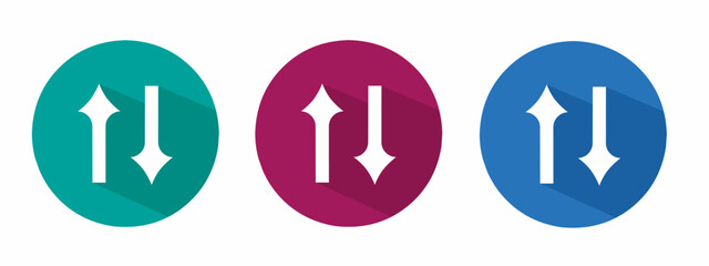 Poster - Icon for up and down arrow vector illustration in flat.