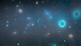 Fototapeta Pokój dzieciecy -  Abstract Circuit Board Glowing Lights Digital Lines Blue Traces Sci-Fi Technology Background Wallpaper Generative AI illustration