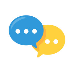 Poster - speech text box with three dots conversation concept to exchange ideas.