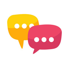 Poster - speech text box with three dots conversation concept to exchange ideas.