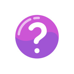 Poster - speech bubbles with question marks doubt concept problem solving