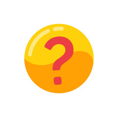 Poster - speech bubbles with question marks doubt concept problem solving