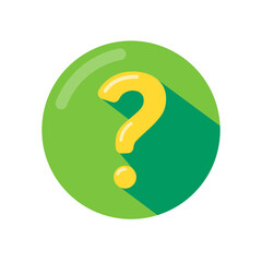 Poster - speech bubbles with question marks doubt concept problem solving