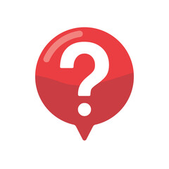 Poster - speech bubbles with question marks doubt concept problem solving