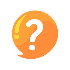 Poster - speech bubbles with question marks doubt concept problem solving