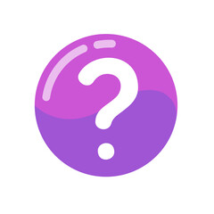 Poster - speech bubbles with question marks doubt concept problem solving