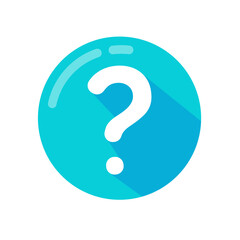 Poster - speech bubbles with question marks doubt concept problem solving