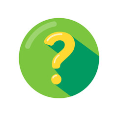 Poster - speech bubbles with question marks doubt concept problem solving