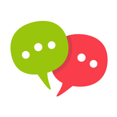 Poster - speech text box with three dots Conversation concept to exchange ideas.