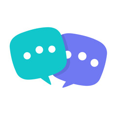 Poster - speech text box with three dots conversation concept to exchange ideas.
