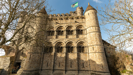 Wall Mural - Famous castle in Gent, Belgium in January 2023
