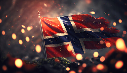 Norwegian flag, norge, generative artificial intelligence 