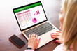 © Kaspars Grinvalds - Woman working on spreadsheets on laptop