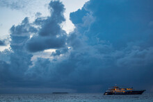 Clouds Over Luxurious Yacht, Maldives