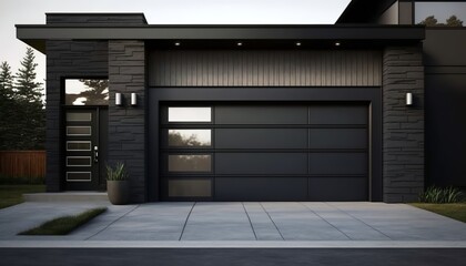 Sticker - Modern garage door with a creative design