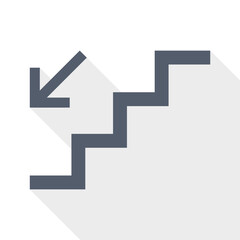 Aufkleber - Staircase vector icon, staircase concept flat design illustration