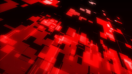 Poster - Abstract technology background. Big data digital code. Futuristic dots background. 3d rendering.