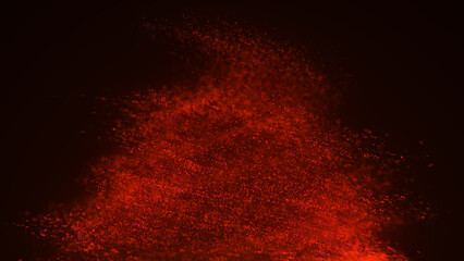 Poster - Particle tornado, motion Background. Abstract background with connecting dots. Vortex. Whirlpool bright of mixed particles of, flying on dark background. 3D rendering.