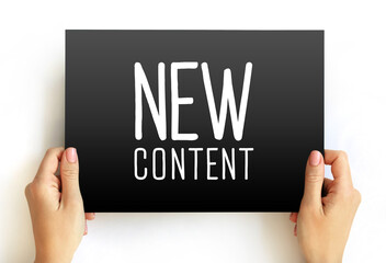 Poster - New Content text on card, concept background