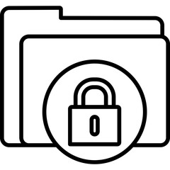 Wall Mural - Secure Folder Icon